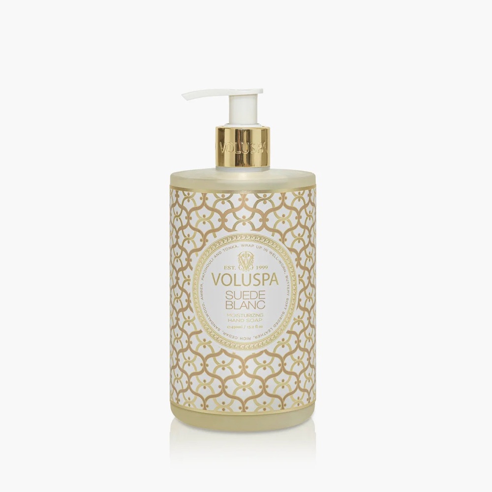 Voluspa Suede Blanc Body Lotion - Gold and White